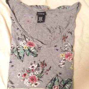 Torrid Brand V-Neck Floral Pocket Tee